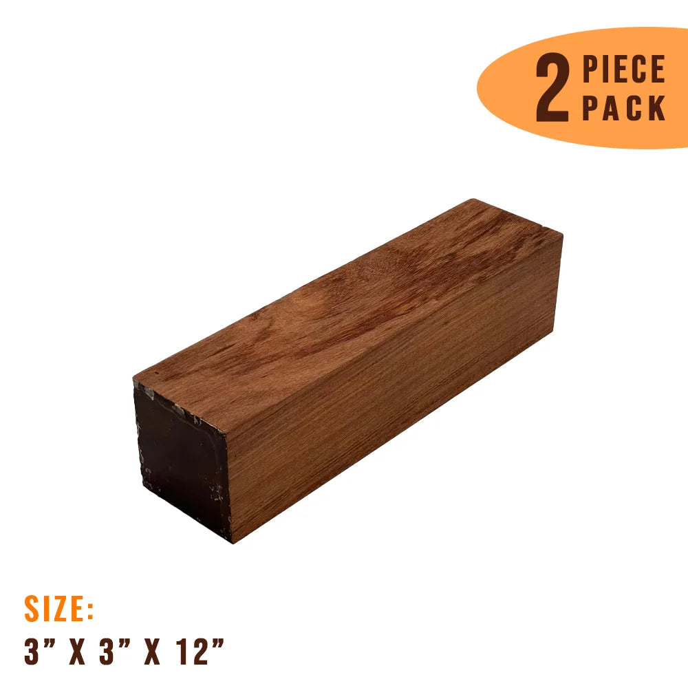 Pack of 2 , Granadillo Pepper Mill Blank 3&quot;x 3&quot;x 12&quot; - Exotic Wood Zone - Buy online Across USA 
