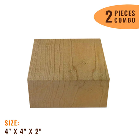 Pack Of 2, Hard Maple Wood Bowl Blanks 4" x 4" x 2" - Exotic Wood Zone - Buy online Across USA 