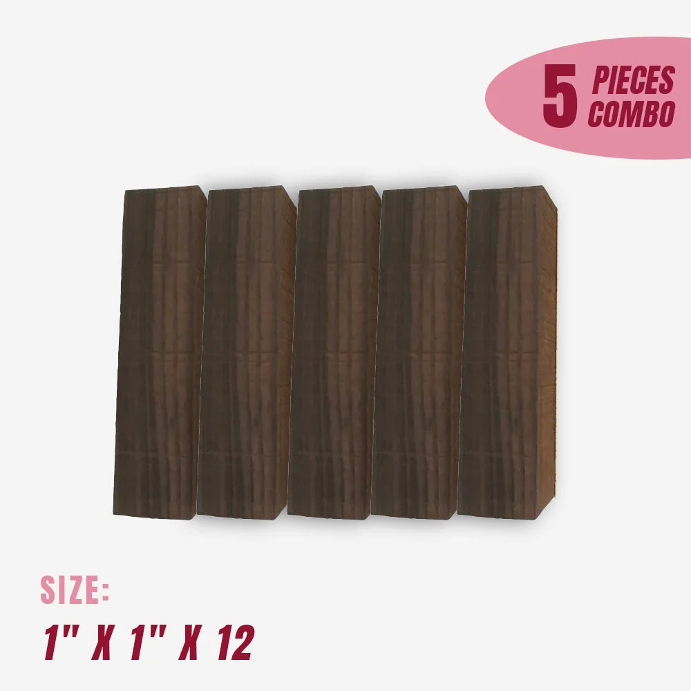 Pack of 5, Indian Rosewood Turning Blanks/Hobbywood Blanks 1” x 1” x 12” - Exotic Wood Zone - Buy online Across USA 