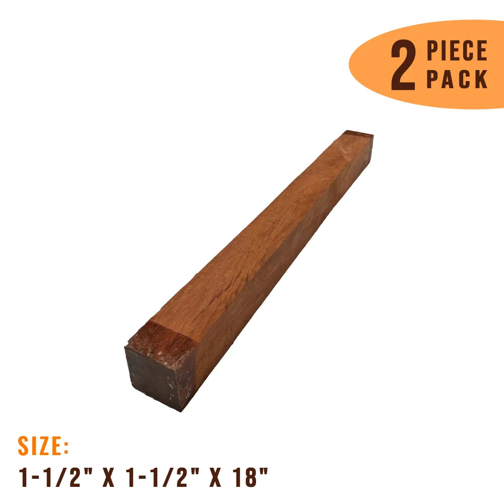 Pack of 2, Honduras Rosewood Turning Blanks 1-1/2&quot;x 1-1/2&quot;x 18&quot; - Exotic Wood Zone - Buy online Across USA 
