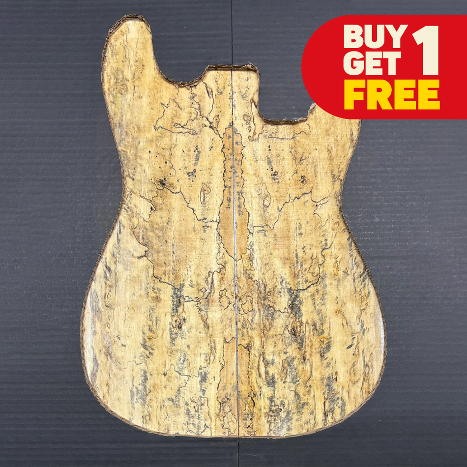 Pack Of 2, Spalted Tamarind Guitar Drop Top (Buy 1 + Get 1 FREE)