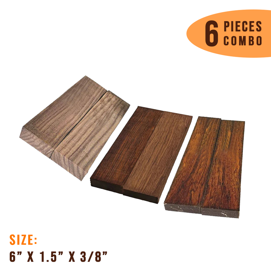 Caoba africana/Khaya madera cuchillo espacios en blanco/escamas de cuchillo 5"x1-1/2"x1"