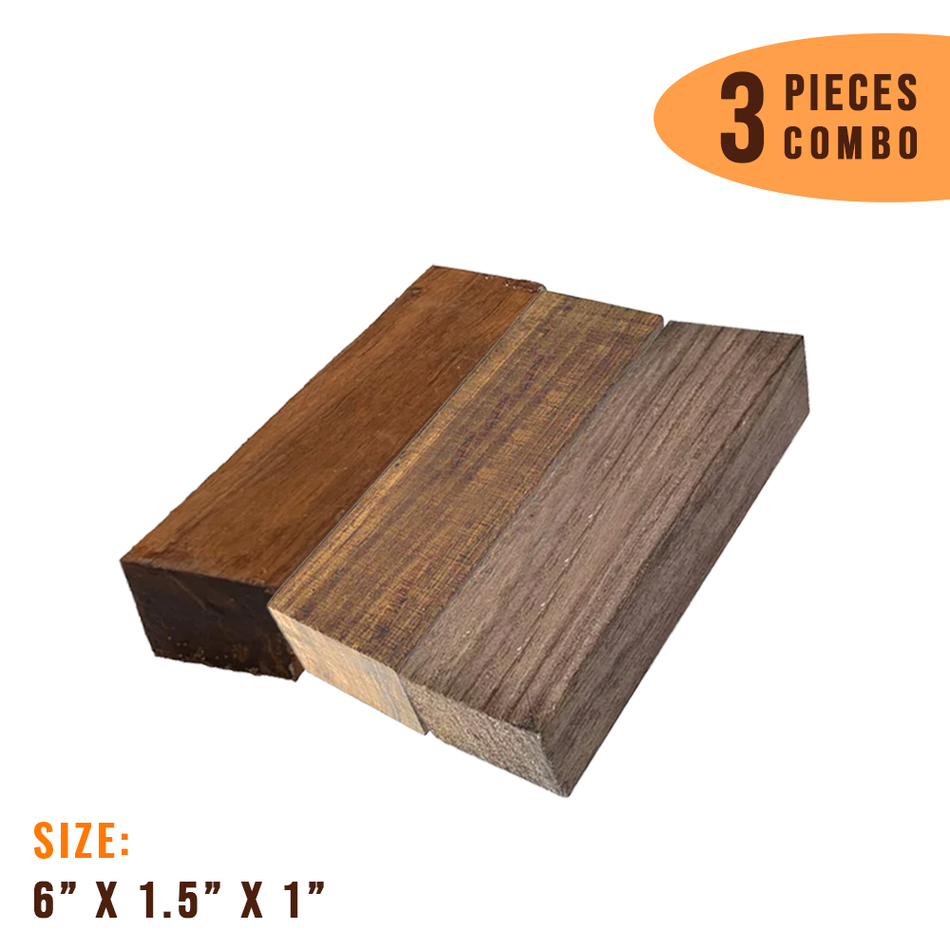 Caoba africana/Khaya madera cuchillo espacios en blanco/escamas de cuchillo 5"x1-1/2"x1"