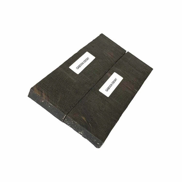 Gaboon Ebony Knife Scale Blank- 5 x 1-1/2 x 3/8 Inch- Handle Material for Knives, Tools, and Grips (Bookmatched)