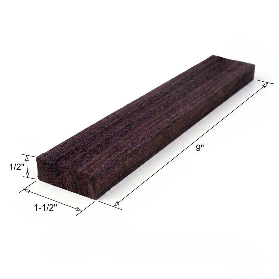 East Indian Rosewood Inlay Strip Blank 1/2" x 1-1/2" x 9" for Pistol Grips, Knife Handles, Guitar Parts, Inlay & Turning