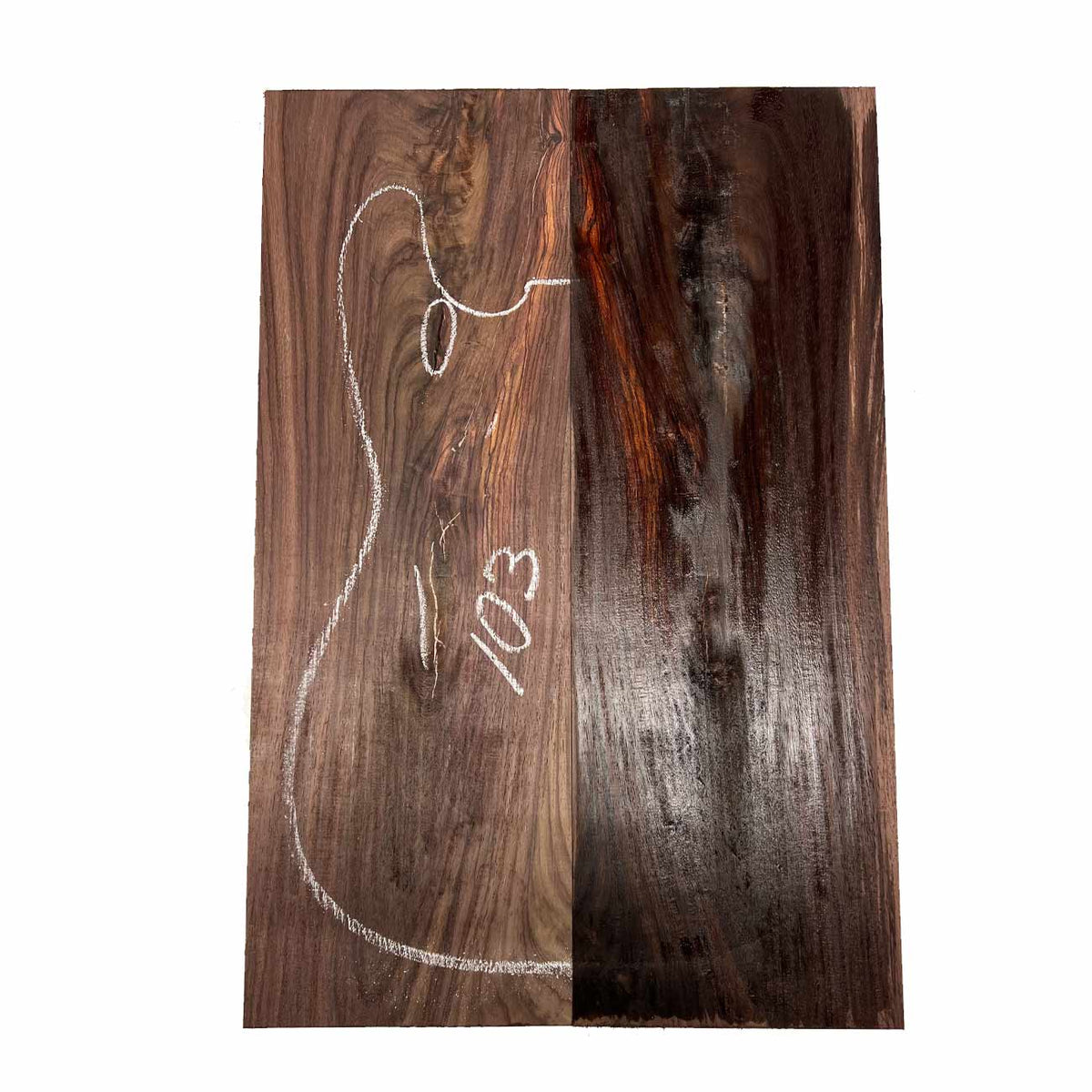 East Indian Rosewood Electric Guitar Drop Top | Book Matched Sets #103 - Exotic Wood Zone - Buy online Across USA