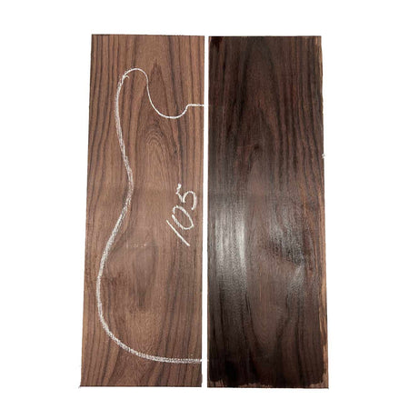 East Indian Rosewood Electric Guitar Drop Top | Book Matched Sets #105 - Exotic Wood Zone - Buy online Across USA