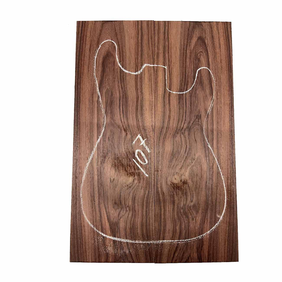 East Indian Rosewood Electric Guitar Drop Top | Book Matched Sets #107 - Exotic Wood Zone - Buy online Across USA