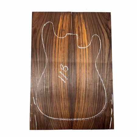 East Indian Rosewood Electric Guitar Drop Top | Book Matched Sets #118 - Exotic Wood Zone - Buy online Across USA