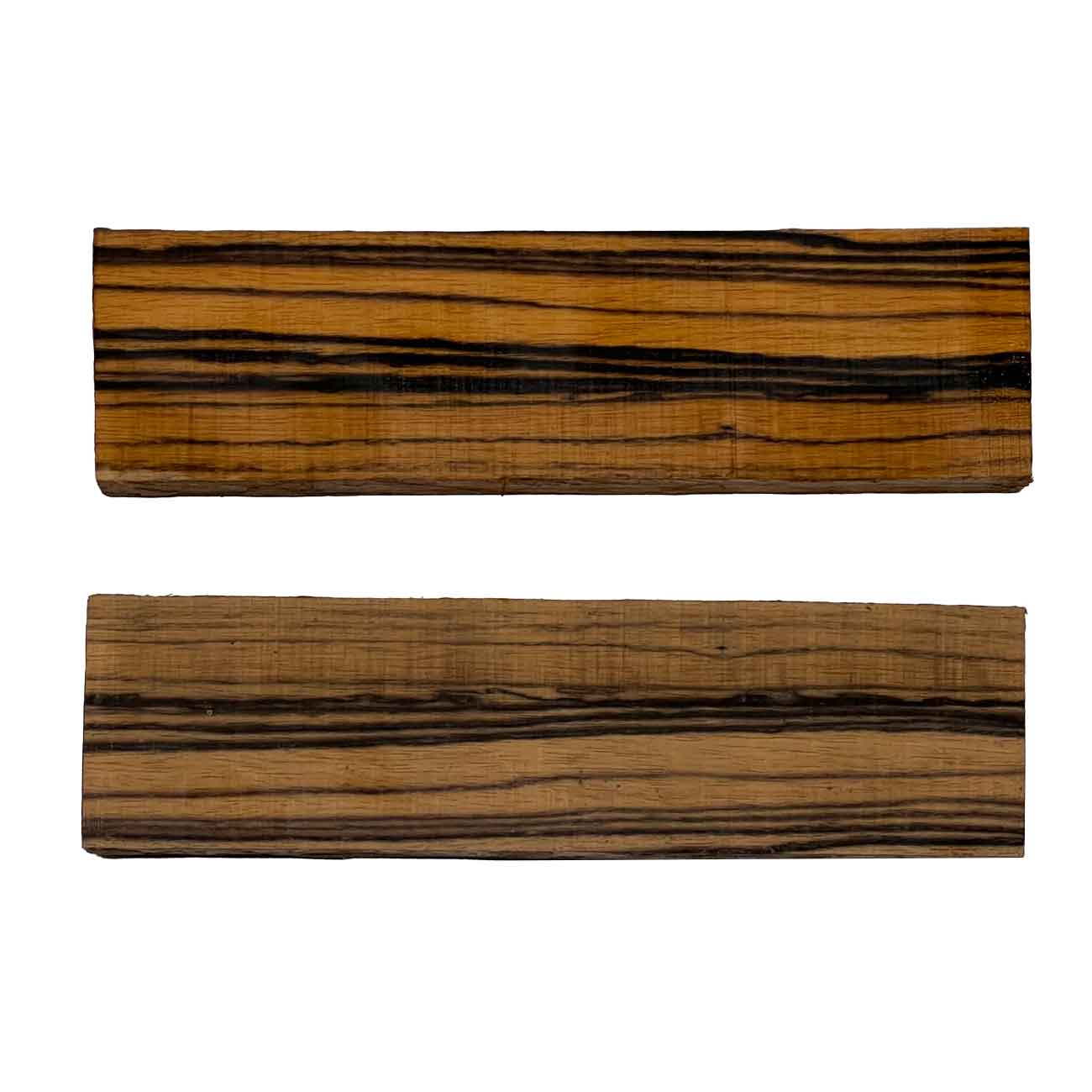 Black and White Ebony Wood Knife Blanks/Knife Scales Bookmatched 5"x1-1/2"x3/8" - Exotic Wood Zone Knife Blanks