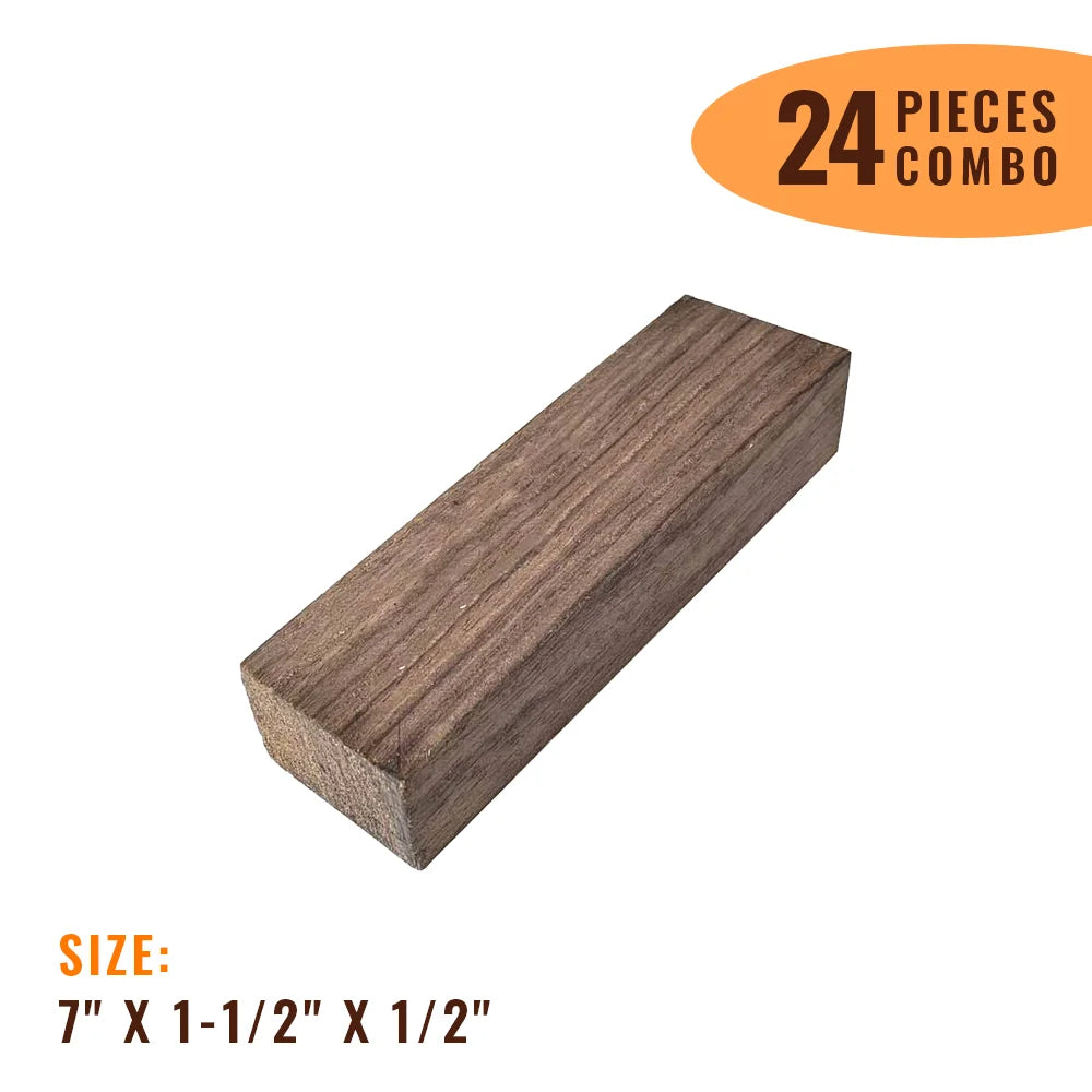 Pack Of 24, East Indian Rosewood Knife Blanks/Knife Scales  7&quot; x 1-1/2&quot; x 1/2&quot; | Free Shipping - Exotic Wood Zone - Buy online Across USA 