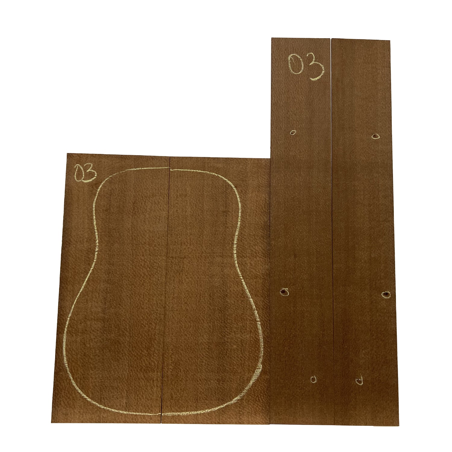 Leopardwood Acoustic Dreadnought Guitar Back and  Sides Sets #03 - Exotic Wood Zone - Buy online Across USA 