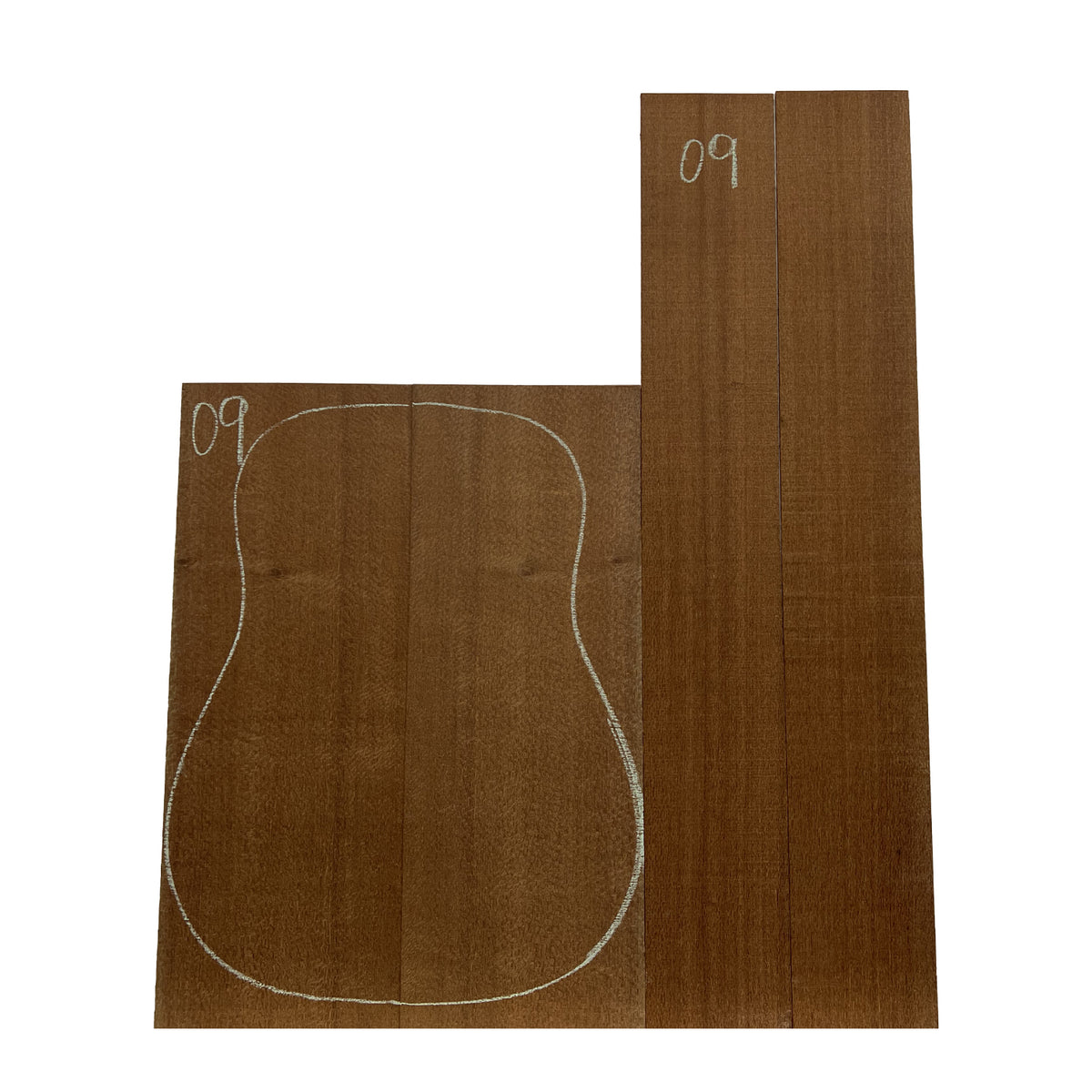 Leopardwood  Acoustic Dreadnought Guitar Back and Sides Sets #09 - Exotic Wood Zone - Buy online Across USA 