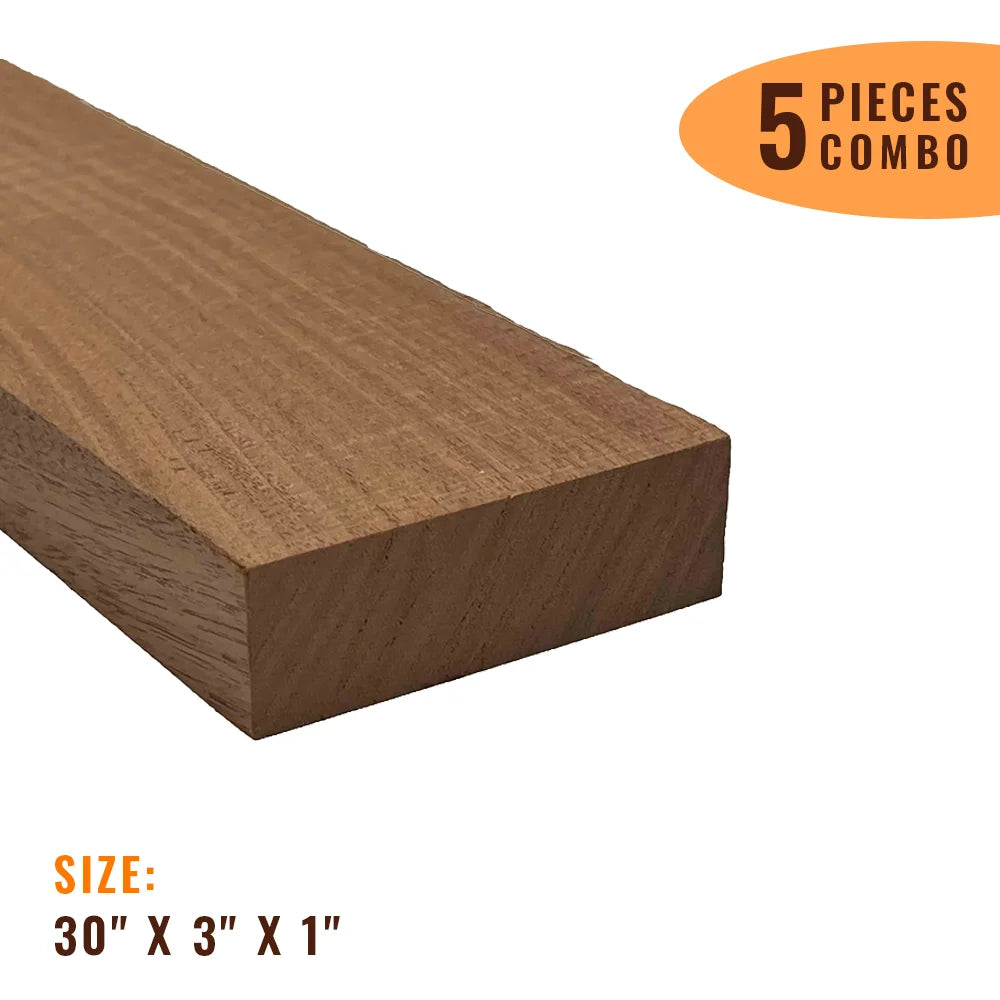Pack of 5 Black Walnut Guitar Neck Blanks 30” x 3” x 1” | Free Shipping - Exotic Wood Zone - Buy online Across USA 