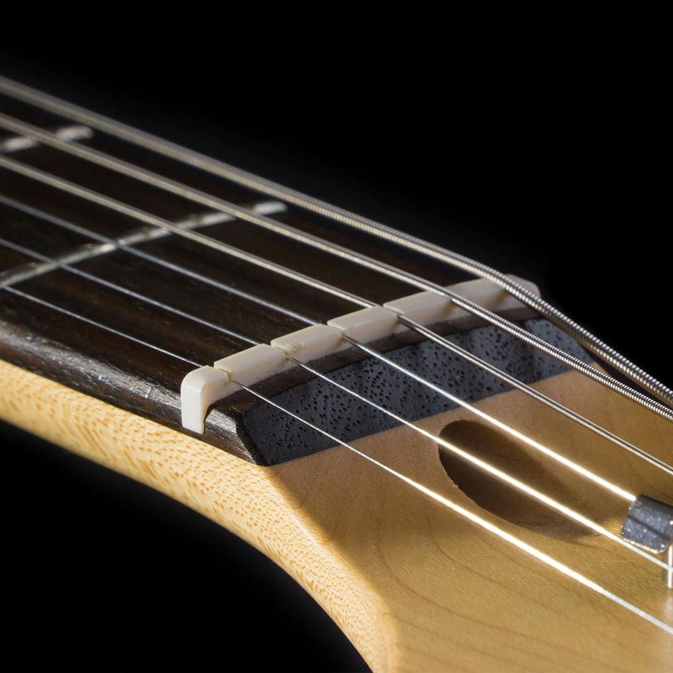 Hosco Shaped & Slotted Bone Nut for Fender Electric Guitar (Bleached) - 7.25" Radius by JOBOIS