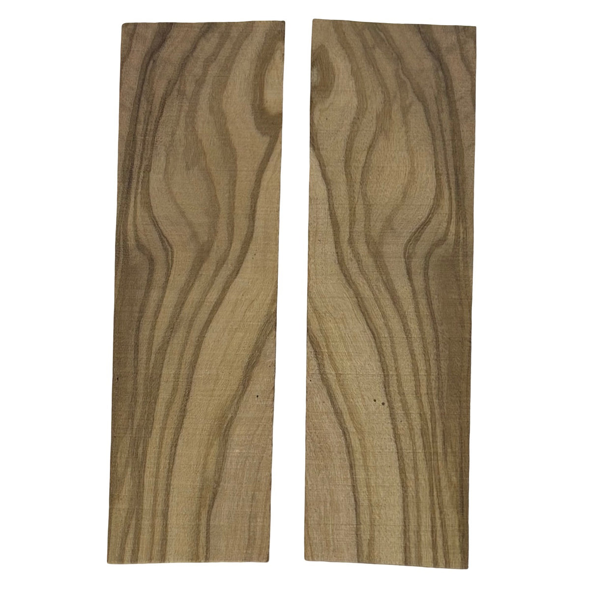 Olivewood Knife Scale Blank- 5 x 1-1/2 x 3/8 Inch- Wood Handle Material for Knives, Tools, and Grips (Bookmatched) - Exotic Wood Zone