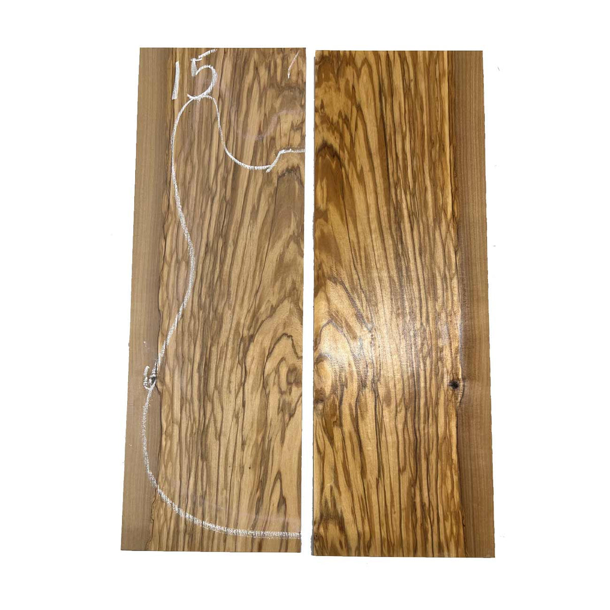 Olivewood Bookmatched Guitar Drop Tops 21"x 7-1/4"x 3/8" #15 - Exotic Wood Zone - Buy online Across USA 