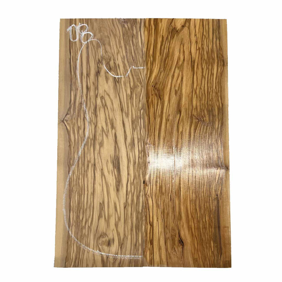 Olivewood Bookmatched Guitar Drop Tops 21"x 7-1/4"x 3/8" #08 - Exotic Wood Zone - Buy online Across USA 