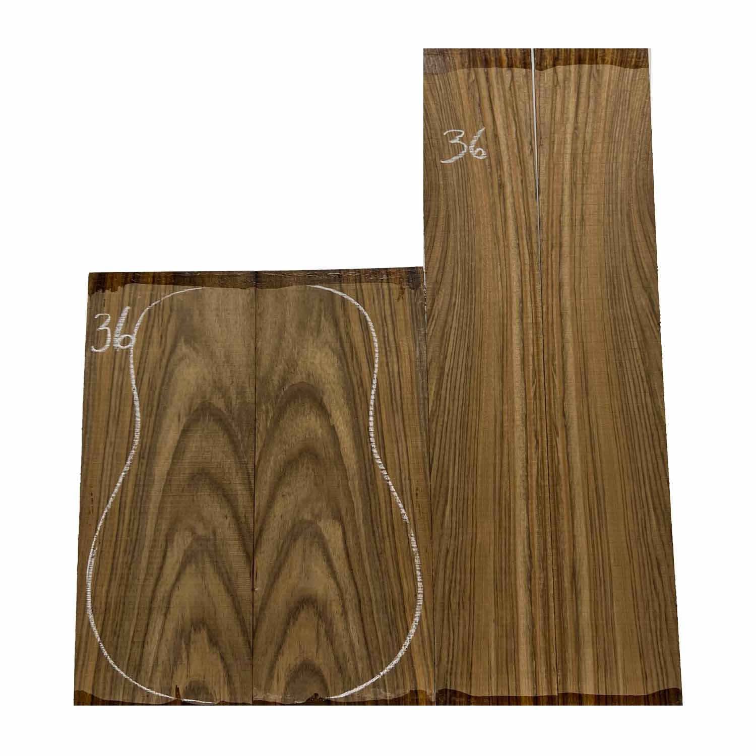 Ovangkol Classical Guitar Back & Side Set #36 - Exotic Wood Zone - Buy online Across USA 