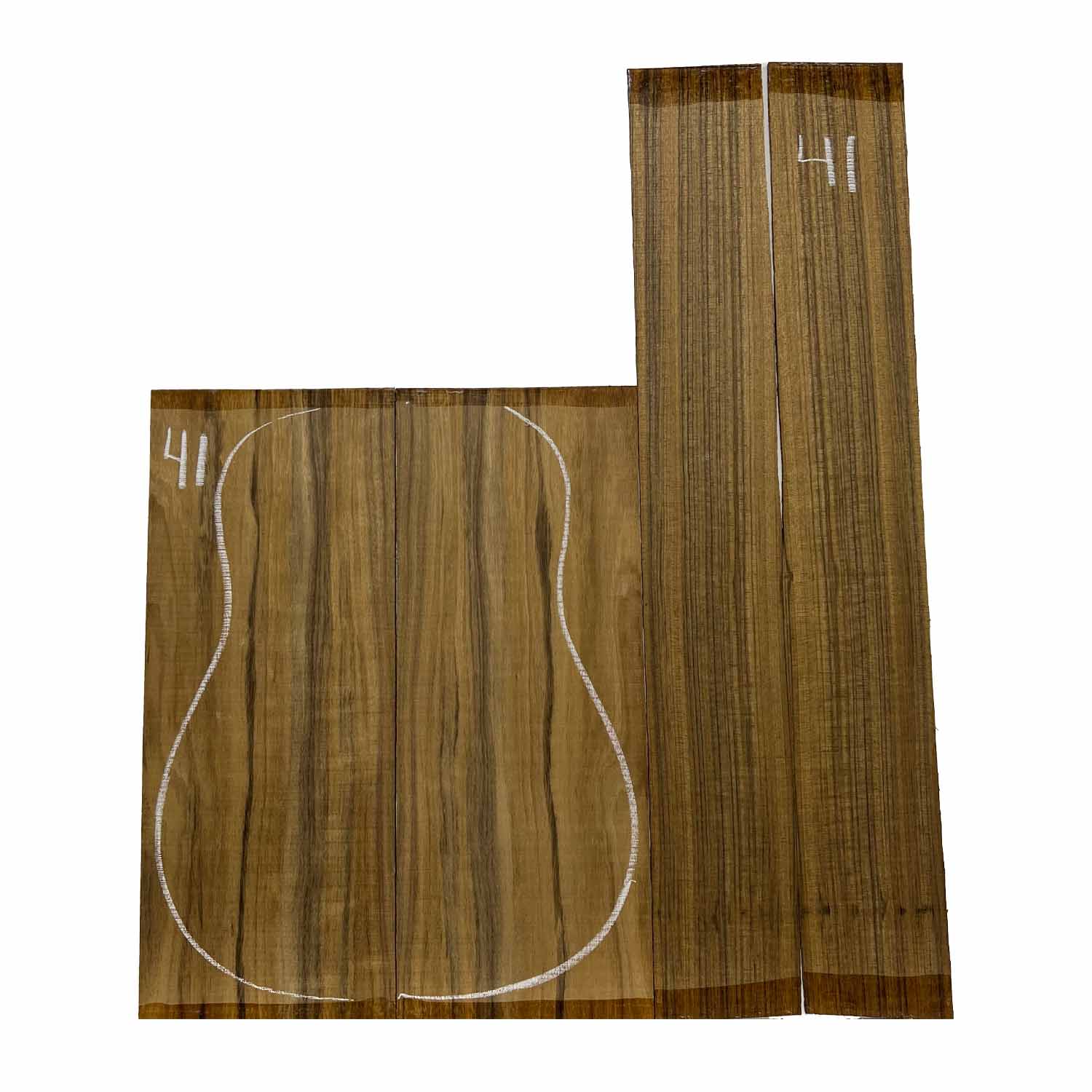 Ovangkol Classical Guitar Back & Side Set 41 Exotic Wood Zone Exotic Wood Zone