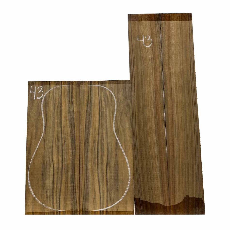 Ovangkol Classical Guitar Back & Side Set #43 - Exotic Wood Zone - Buy online Across USA 