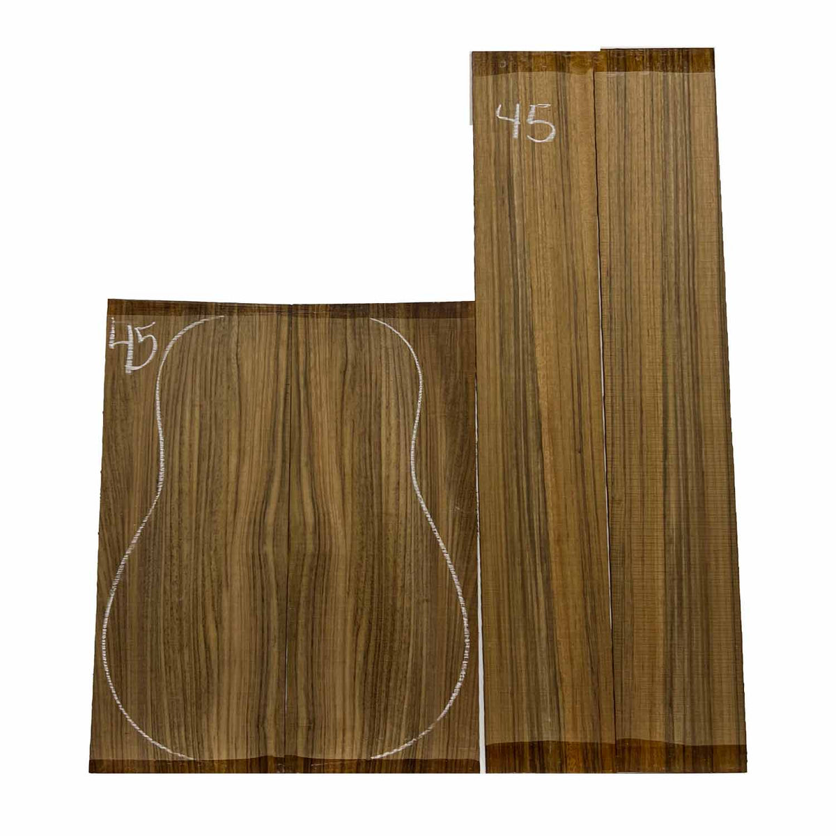 Ovangkol Classical Guitar Back & Side Set #45 - Exotic Wood Zone - Buy online Across USA 