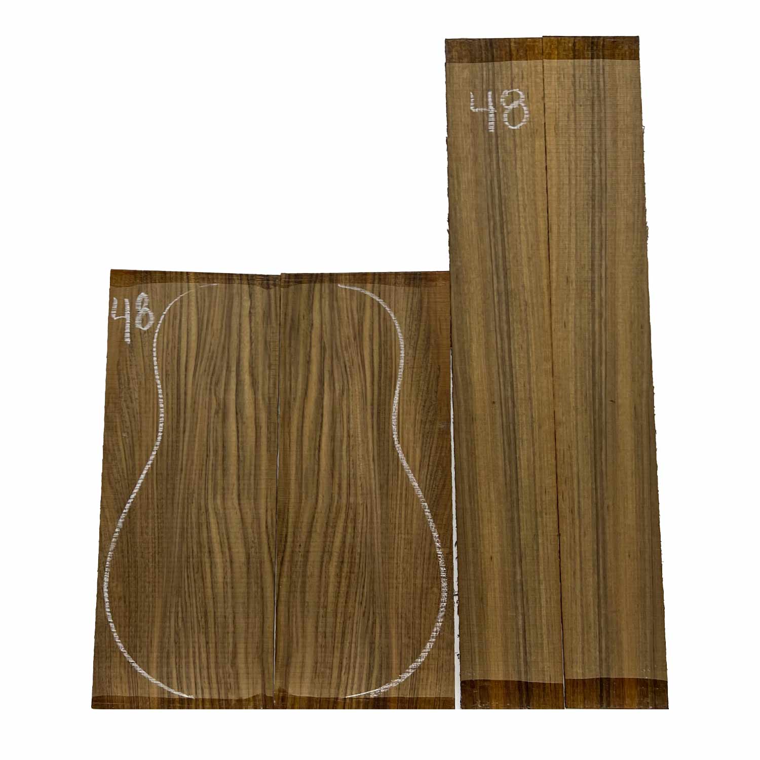 Ovangkol Classical Guitar Back & Side Set #48 - Exotic Wood Zone - Buy online Across USA 