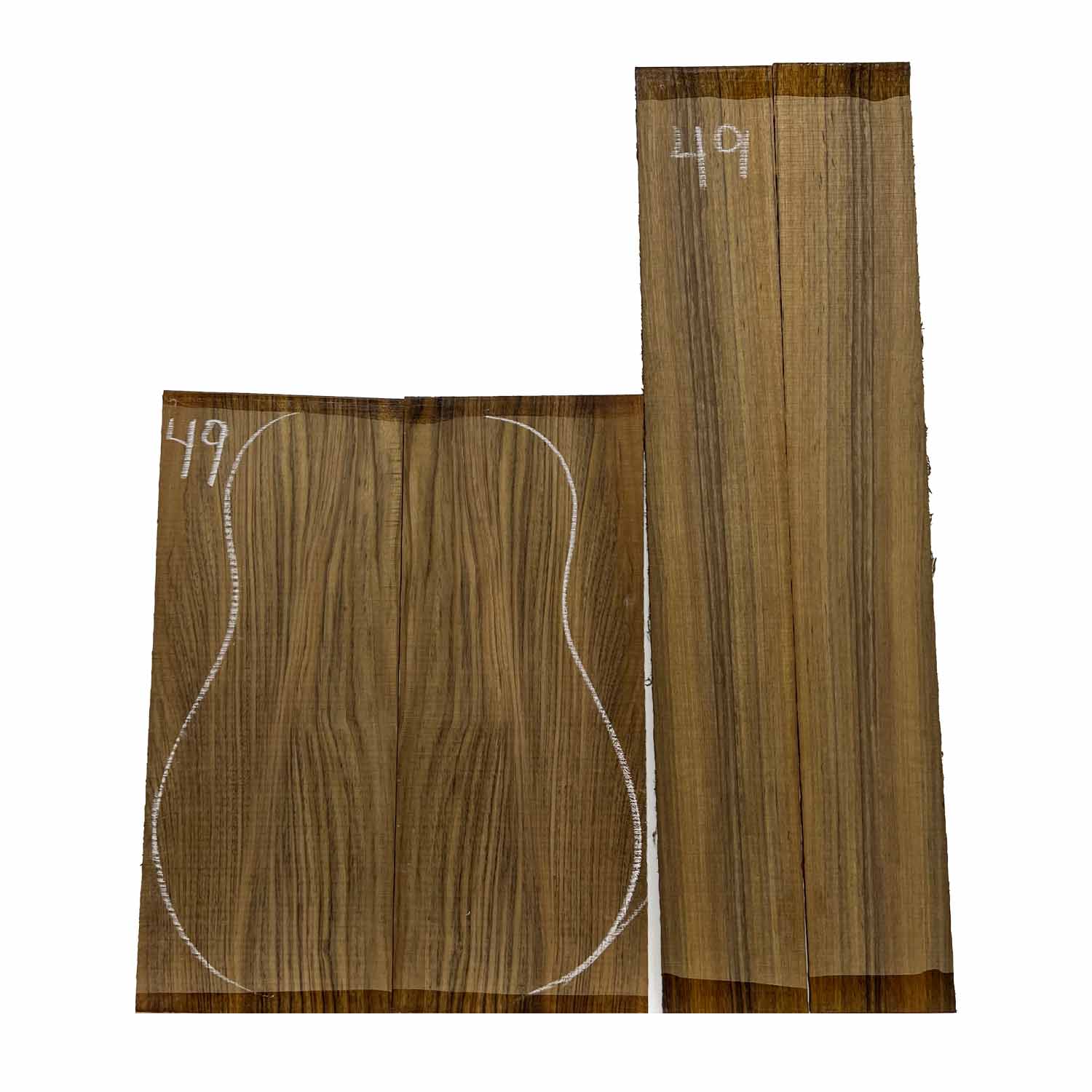 Ovangkol Classical Guitar Back & Side Set #49 - Exotic Wood Zone - Buy online Across USA 