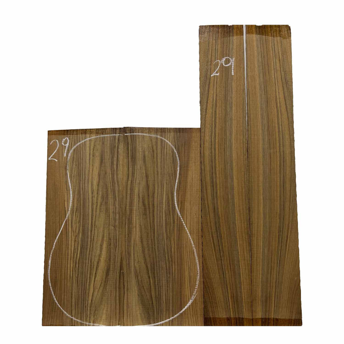 Ovangkol Dreadnought Guitar Back & Side Set #29 - Exotic Wood Zone - Buy online Across USA 