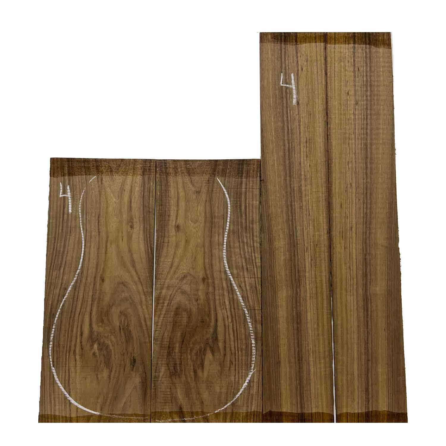 Ovangkol Dreadnought Guitar Back & Side Set # 04 - Exotic Wood Zone - Buy online Across USA 