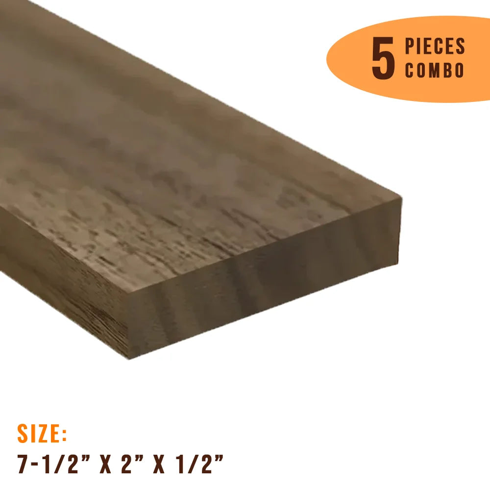 Pack Of 5, Black Walnut Guitar Bridge blanks 7-1/2” x 2” x 1/2” - Exotic Wood Zone - Buy online Across USA 