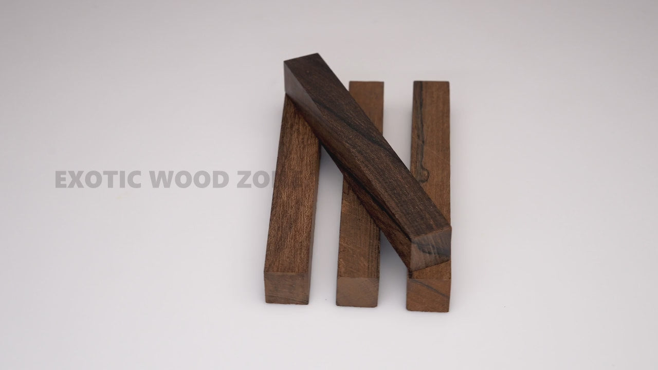 Espacios en blanco para bolígrafos de madera de Ziricote 3/4&quot; x 3/4&quot; x 5&quot;