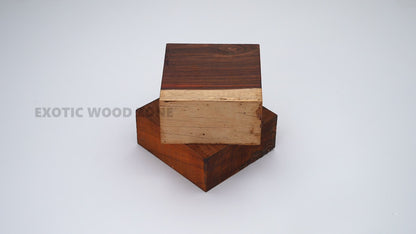 Espacios en blanco para cuencos de madera de cocobolo