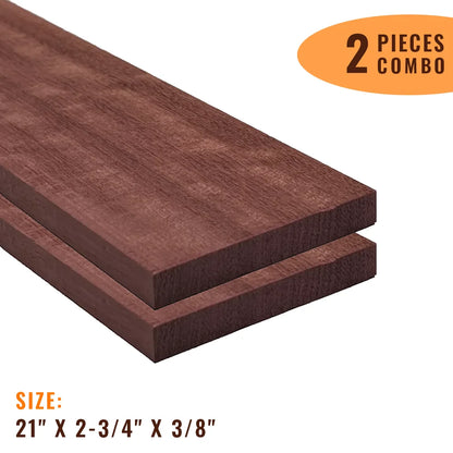 Pack Of 2, Purpleheart Guitar Fingerboard Blanks 21&quot; x 2-3/4&quot; x 3/8&quot; - Exotic Wood Zone - Buy online Across USA 