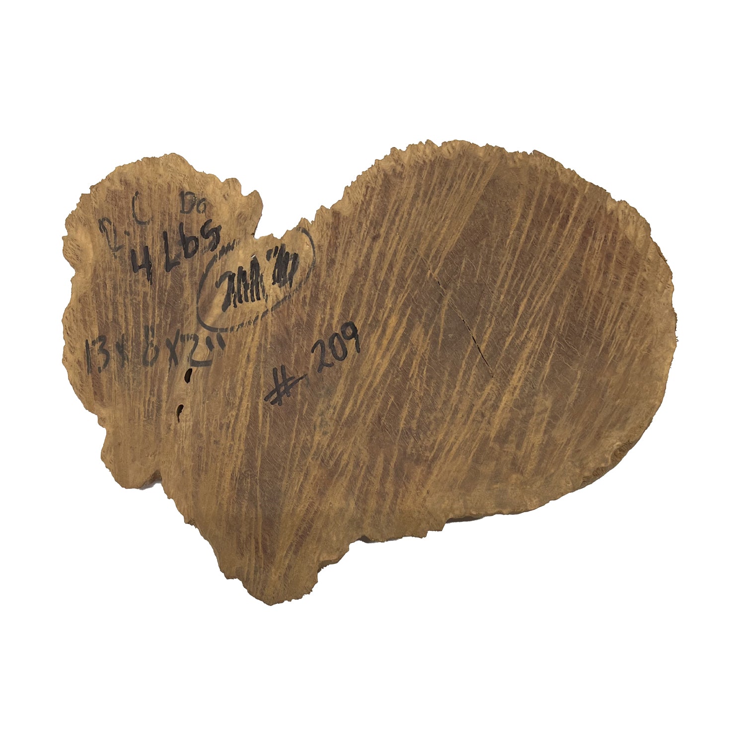 Red Coolibah Burl  | 13" x 8" x 2"| 4 lbs | #209 - Exotic Wood Zone - Buy online Across USA 