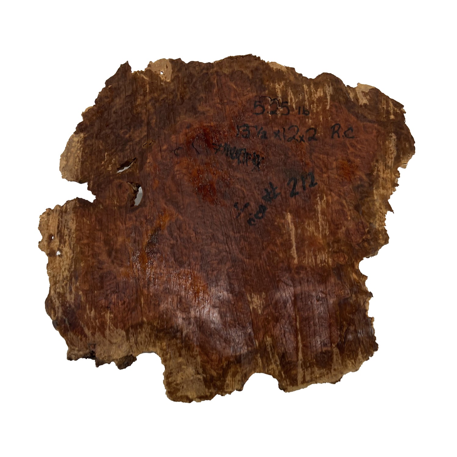 Red Coolibah Burl  | 13-1/2" x 12" x 2"| 5.25lbs | #212 - Exotic Wood Zone - Buy online Across USA 