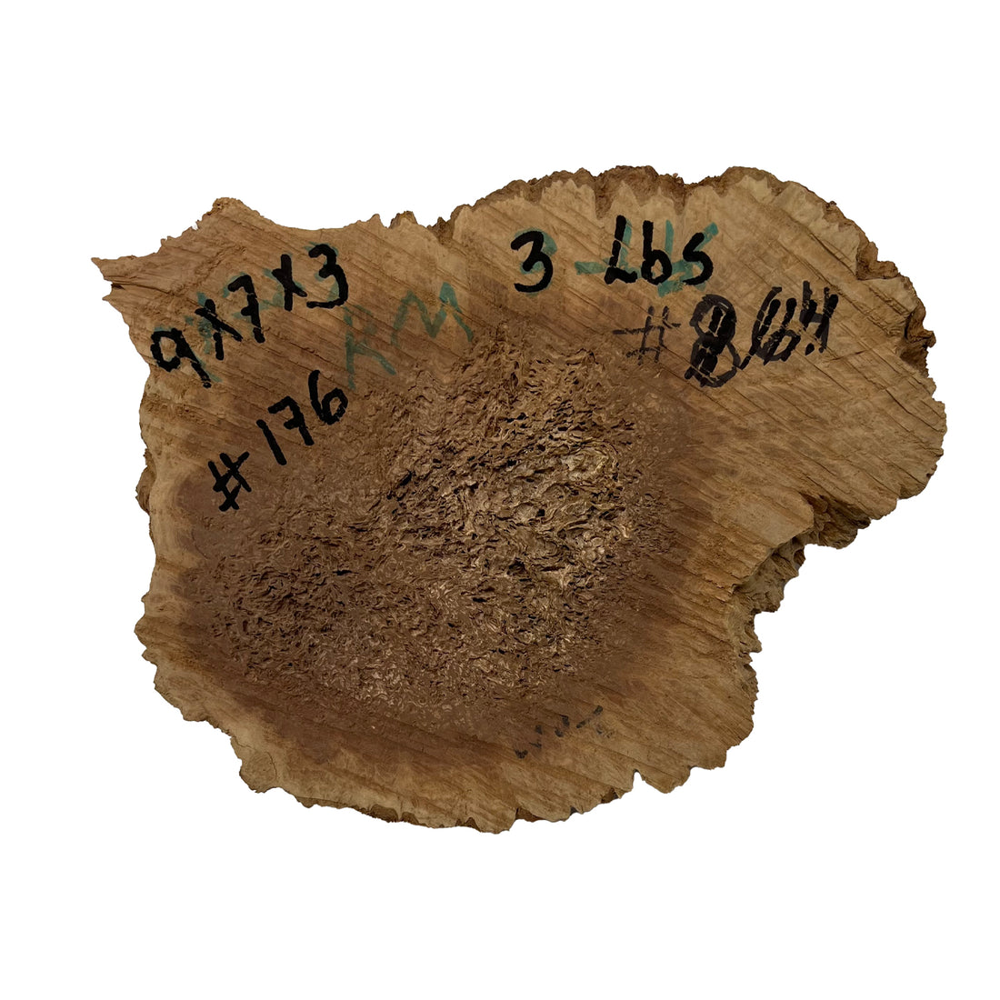 Red Mallee Burl | 9&quot;x 7&quot;x 3&quot; | 3 Lbs 