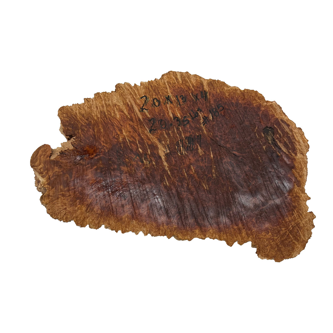 Red Mallee Burl | 20&quot; x 13&quot;x 4&quot; | 20.35Lbs 