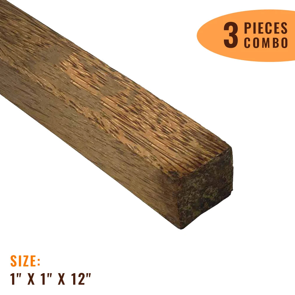Pack of 3, Red Palm Hobby Wood/ Turning Wood Blanks 1 x 1 x 12 inches - Exotic Wood Zone - Buy online Across USA 