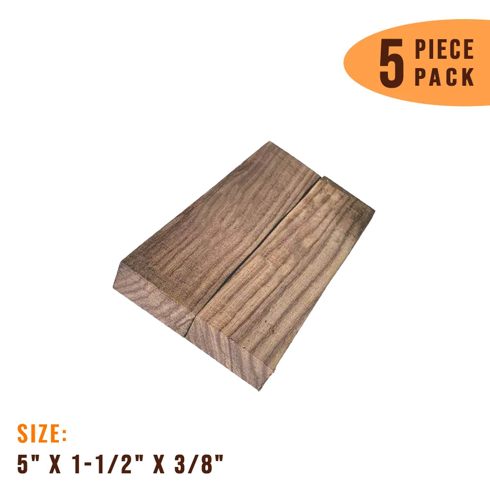 Pack of 5, Indian Rosewood Knife Blanks/Tool Handles- 5&quot; x 1-1/2&quot; x 3/8&quot; - Exotic Wood Zone - Buy online Across USA 