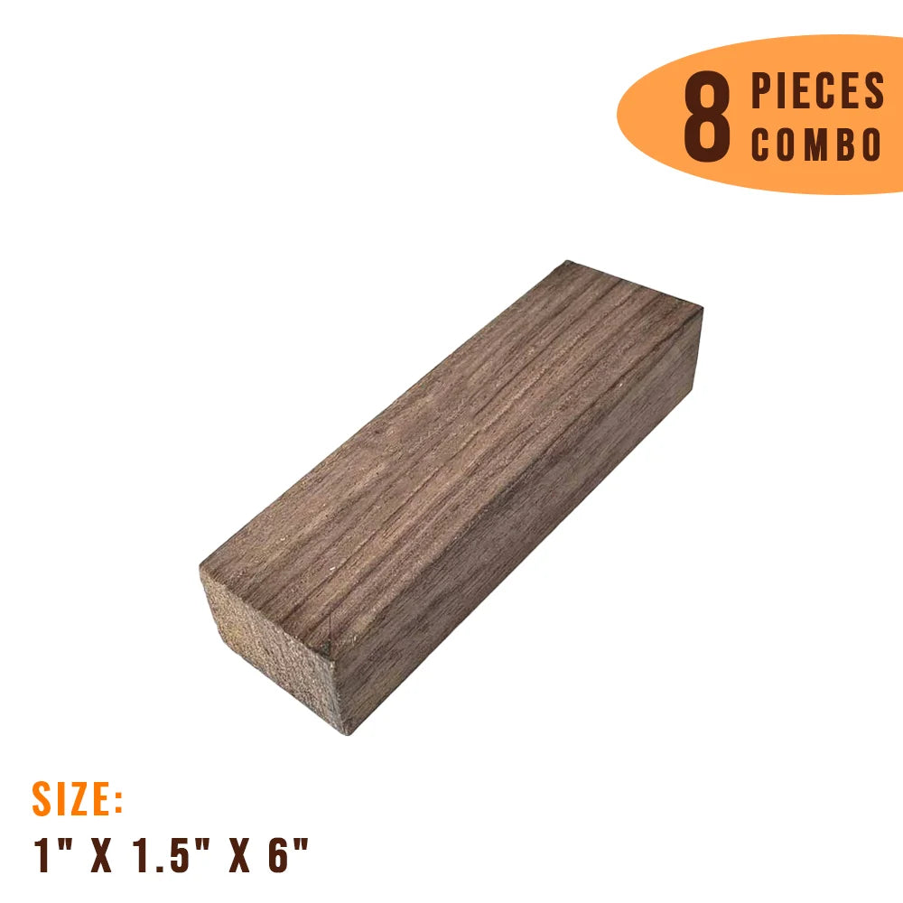Pack of 8 , East Indian Rosewood Wood Knife Blanks/Knife Scales 6&quot;x1-1/2&quot;x1&quot; - Exotic Wood Zone - Buy online Across USA 