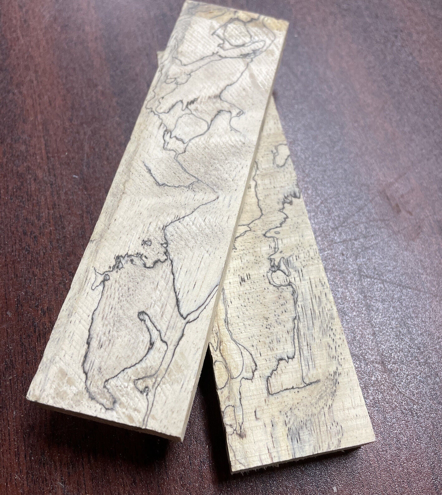 Spalted Tamarind Wood Knife Blanks/Knife Scales Bookmatched 5&quot;x1-1/2&quot;x3/8&quot; - Exotic Wood Zone - Buy online Across USA 