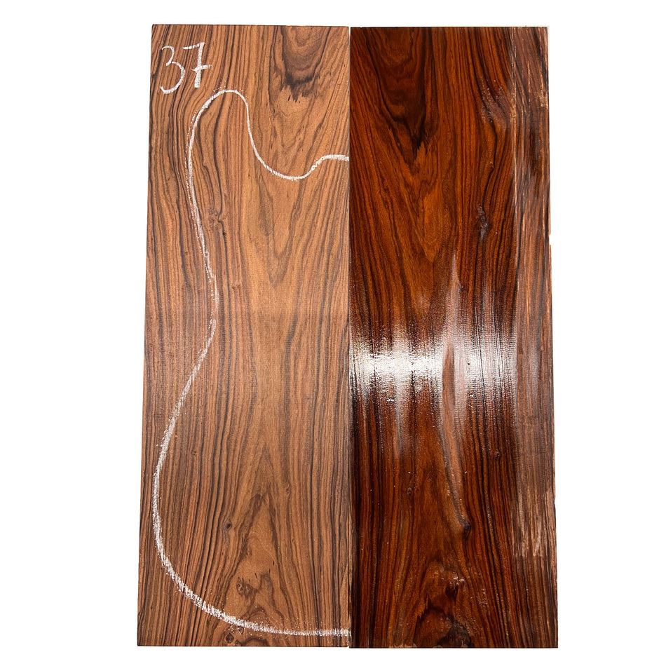 Santos Rosewood/Morado Guitar Drop Tops 21" x 7" x 3/8" #37 - Exotic Wood Zone - Buy online Across USA 