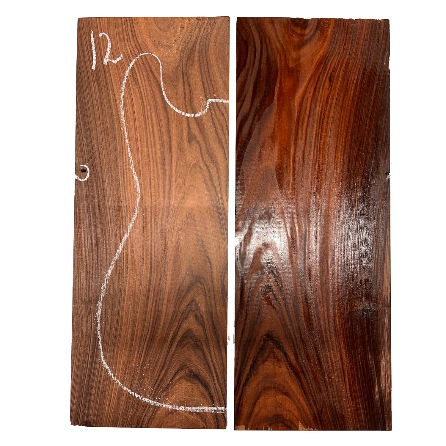 Santos Rosewood/Morado Guitar Drop Tops 21" x 7" x 3/8" #12 - Exotic Wood Zone - Buy online Across USA 