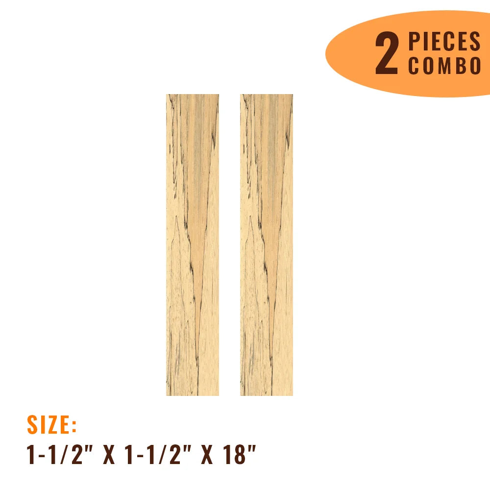 Pack of 2, Tamarind Wood Turning Blanks - 1-1/2&quot;x 1-1/2&quot;x 18&quot; - Exotic Wood Zone - Buy online Across USA 