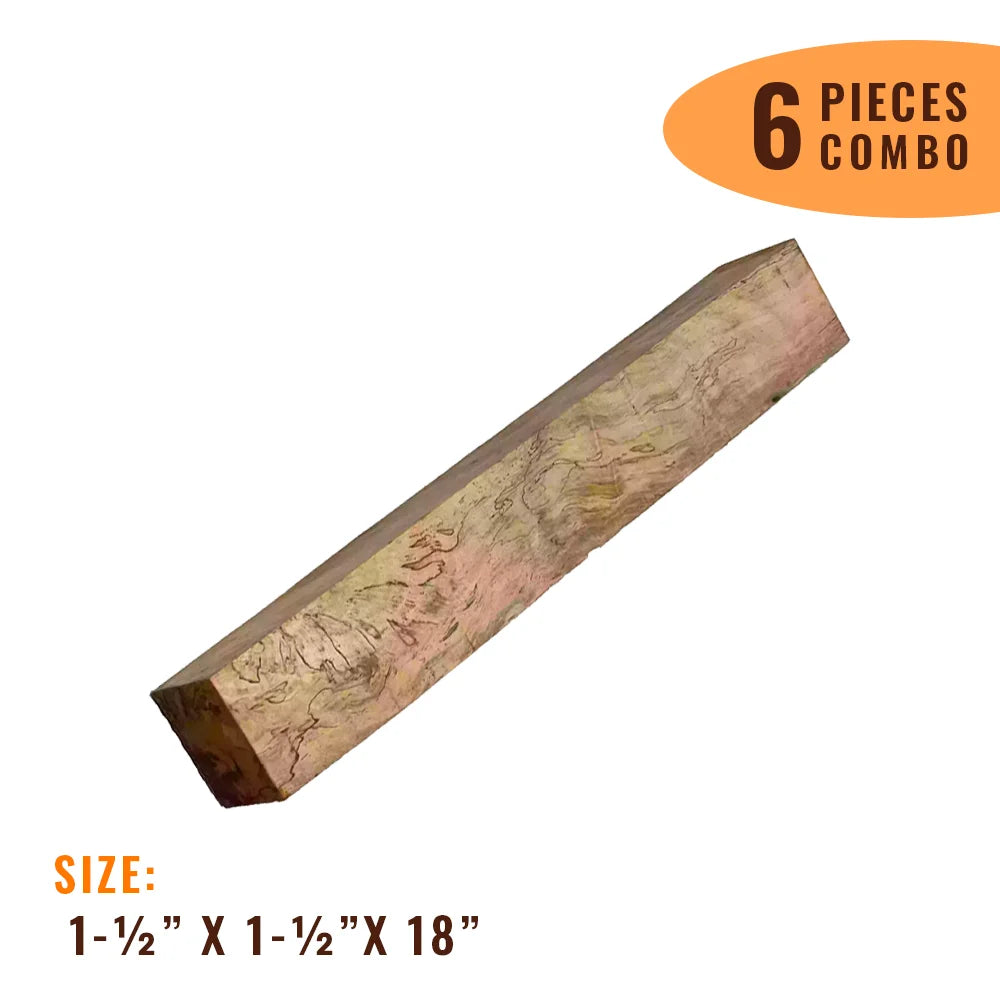 Pack of 6, Tamarind Wood Turning Blanks  1-1/2&quot;x 1-1/2&quot;x 18&quot; | Free Shipping - Exotic Wood Zone - Buy online Across USA 