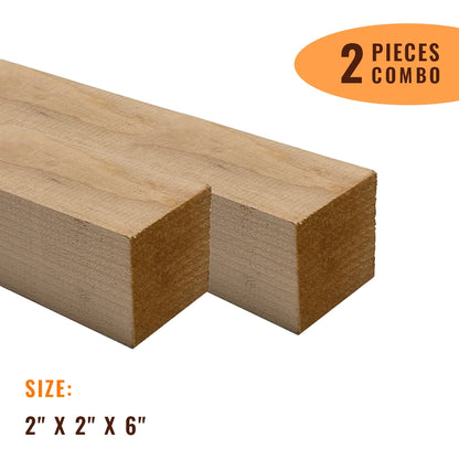 Pack Of 2, Flame Maple Turning Square Wood Blanks 6&quot;x2&quot;x2&quot; - Exotic Wood Zone - Buy online Across USA 