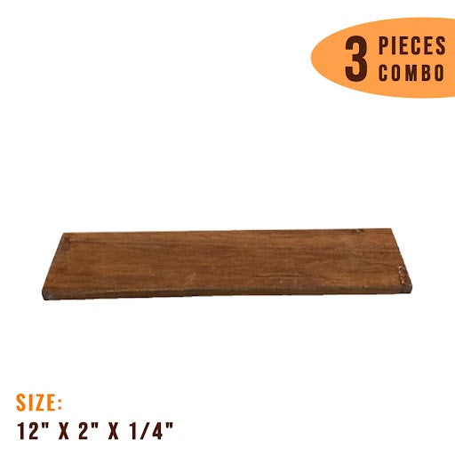 Pack of 3, Honduras Rosewood Ukulele Guitar Fingerboard Blank 12&quot; x 2&quot; x 1/4&quot; - Exotic Wood Zone - Buy online Across USA 