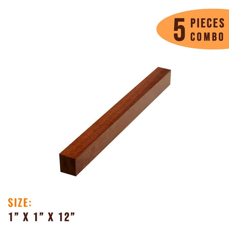 Pack of 5, Bloodwood Hobby Wood/ Turning Blanks 1"x 1"x 12" - Exotic Wood Zone - Buy online Across USA 