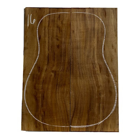 Curly Flame Hawaiian Koa Dreadnought Guitar Back & Side Set #16 - Exotic Wood Zone - Buy online Across USA 